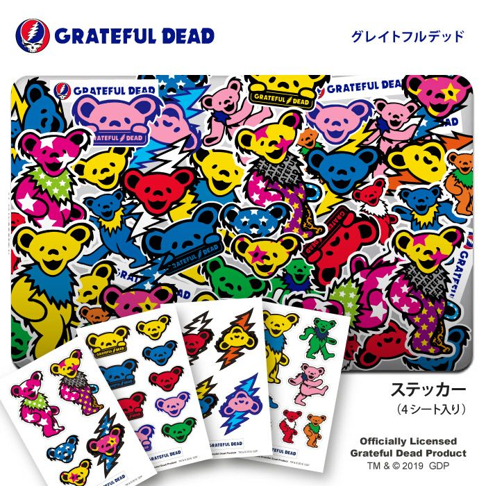 GRATEFUL DEAD 】ステッカー グレイトフル・デッド デッドベアー ロゴ