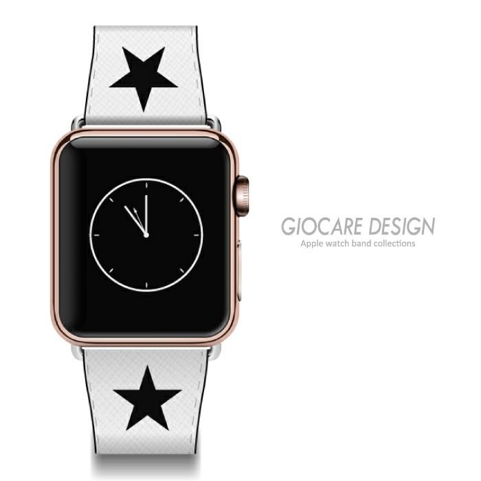 Apple watch アップルウォッチ バンド ベルト スター 星柄 | WOOD GREEN